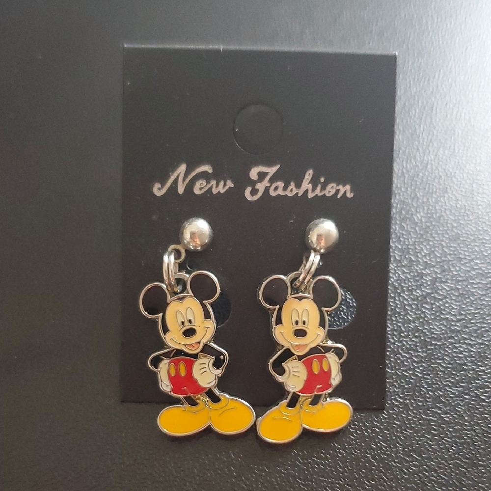 Playful Red and Yellow Cartoon Mouse Jewelry